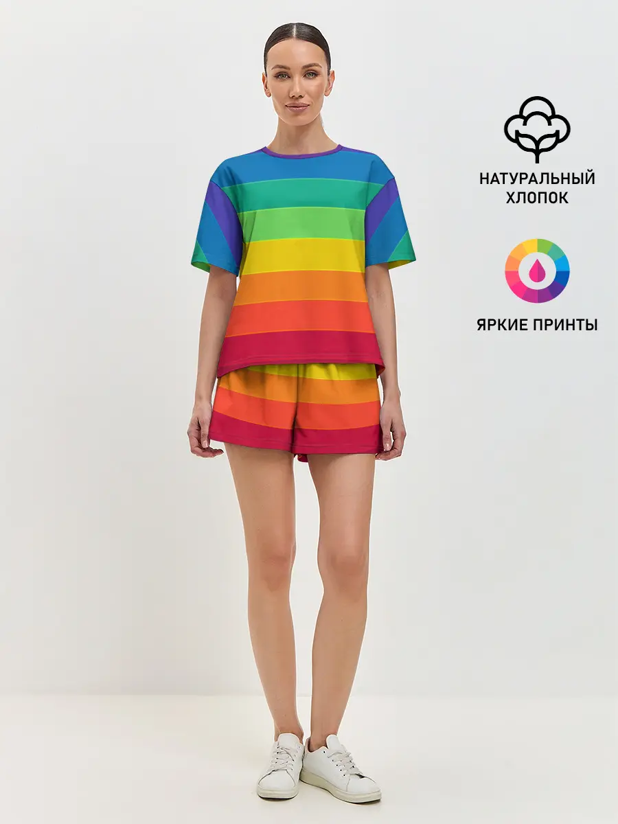 Женская пижама с шортами / Радуга | Rainbow