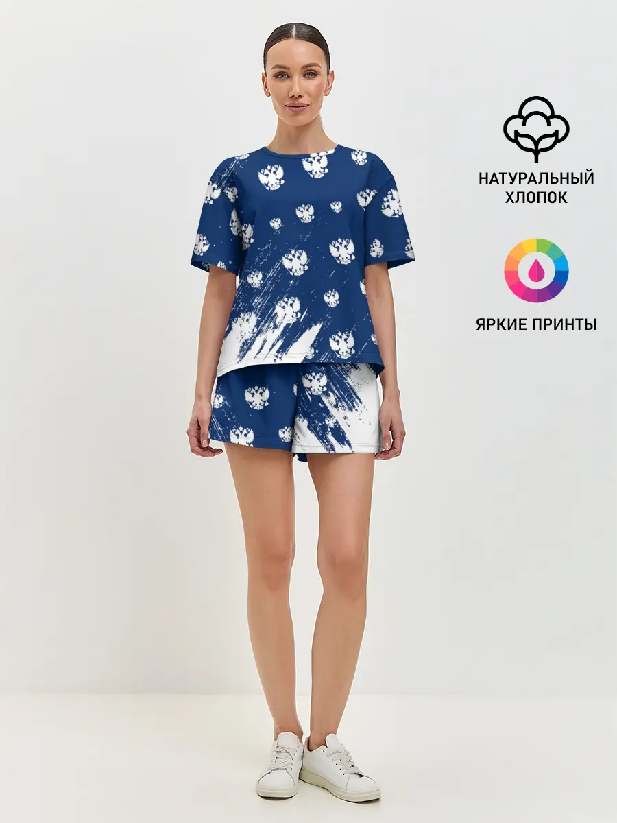 Женская пижама с шортами / RUSSIA / РОССИЯ