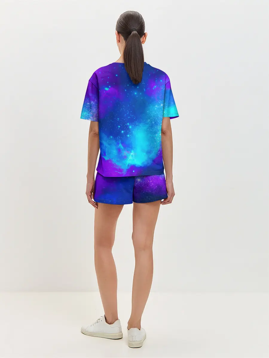 Женская пижама с шортами / Космос