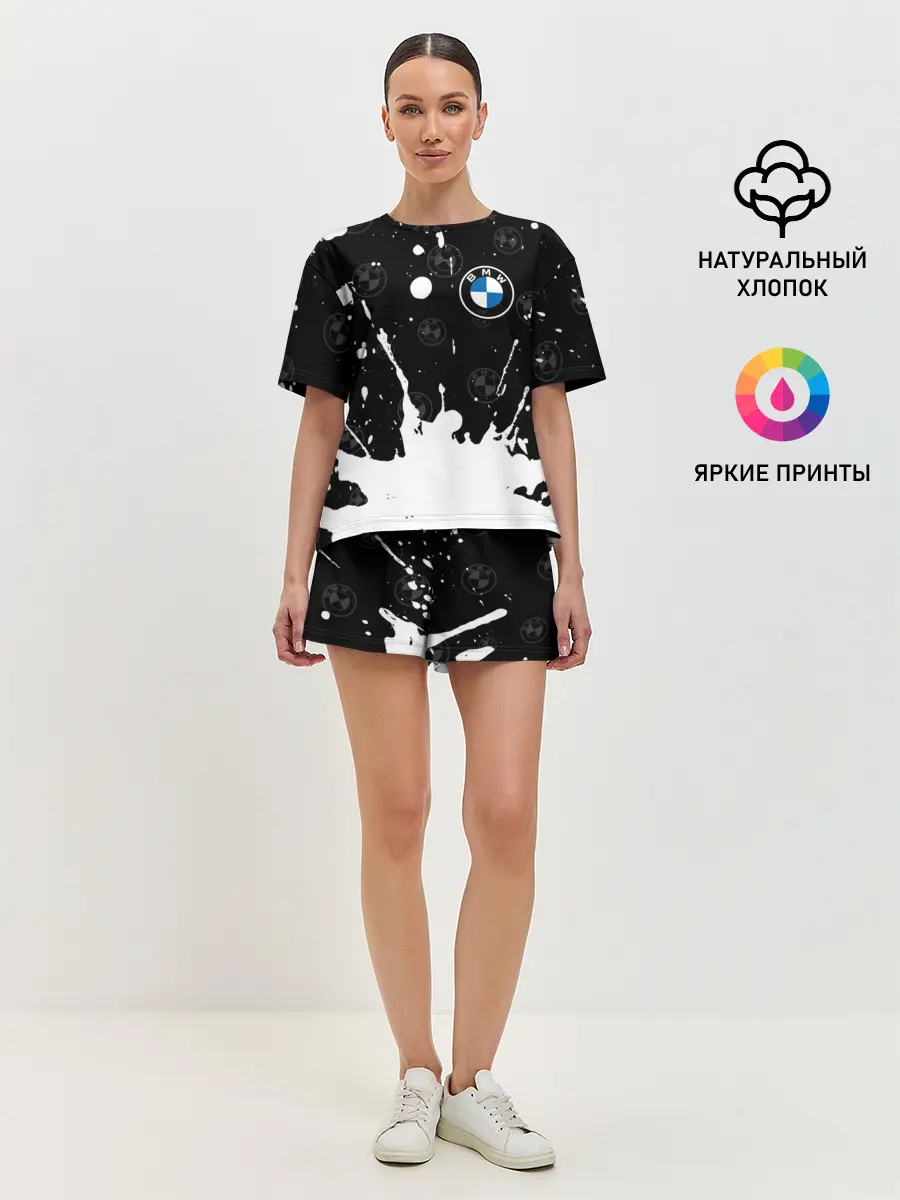 Женская пижама с шортами / BMW / БМВ