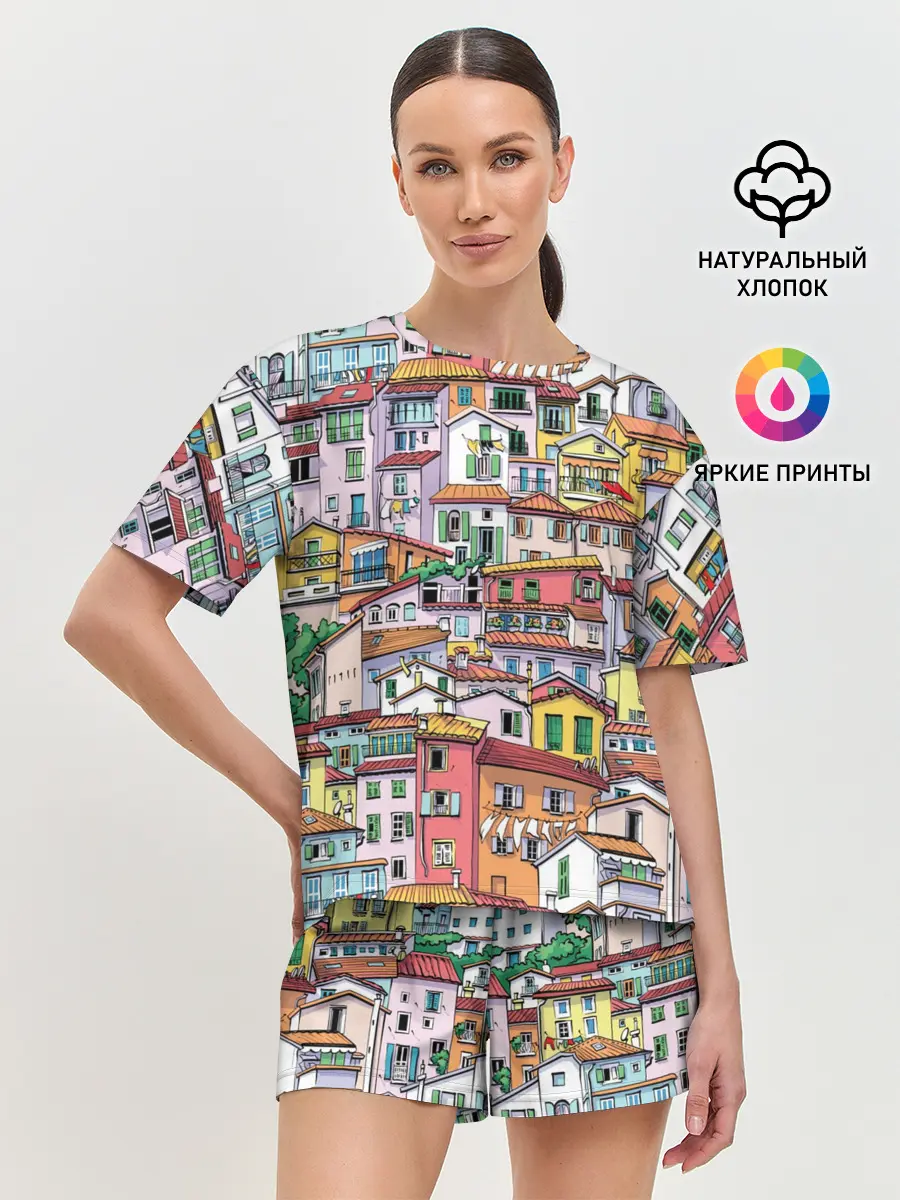 Женская пижама с шортами / Ментон Франция