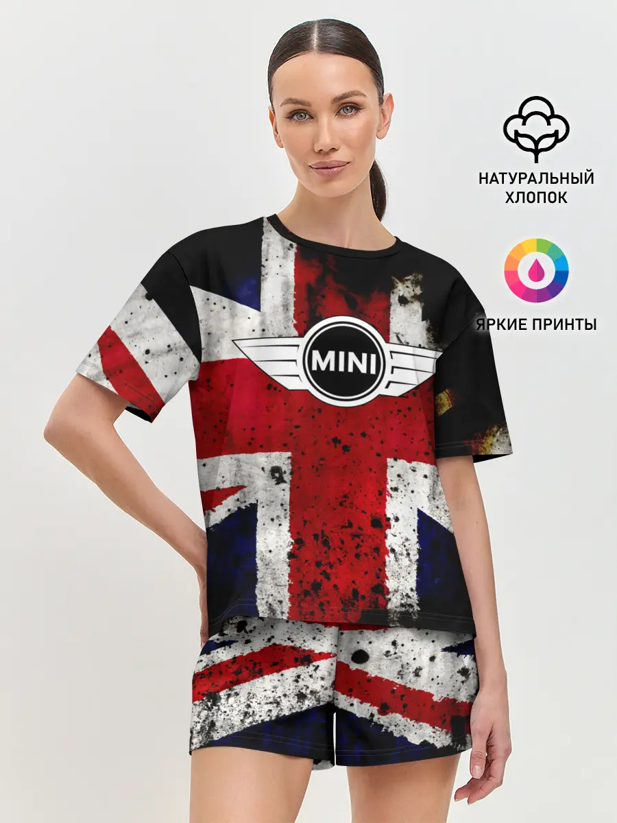 Женская пижама с шортами / Mini Cooper