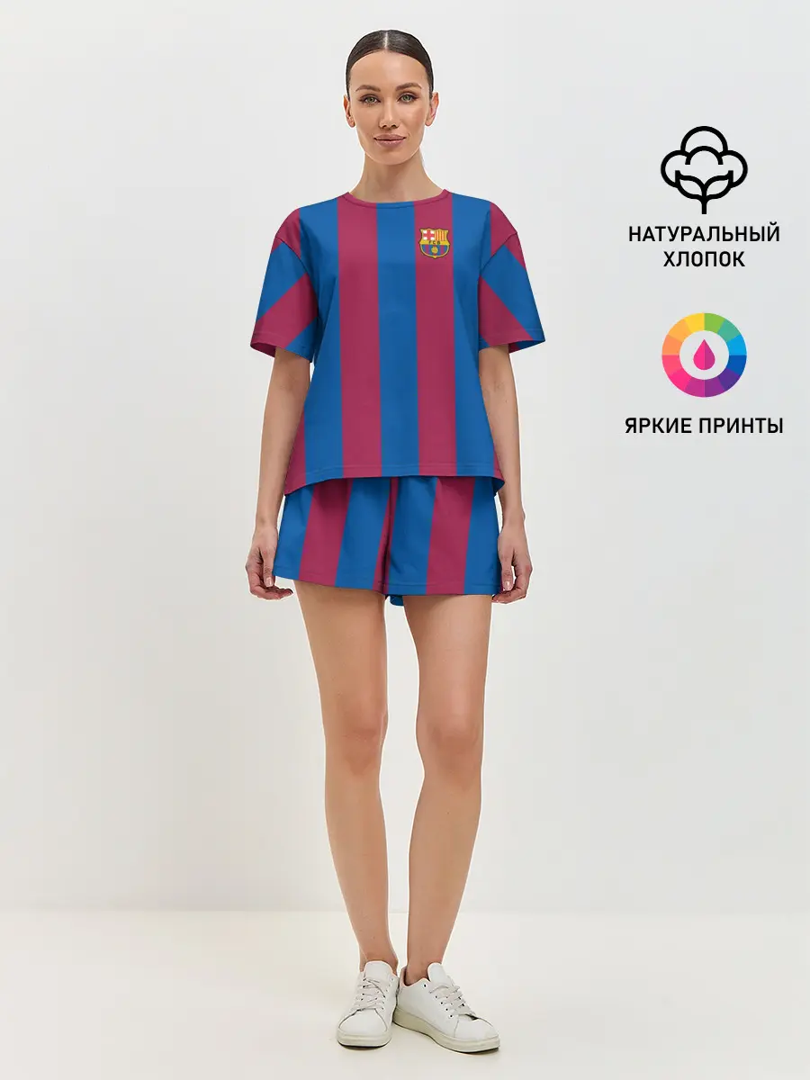 Женская пижама с шортами / FC Barcelona 20/21