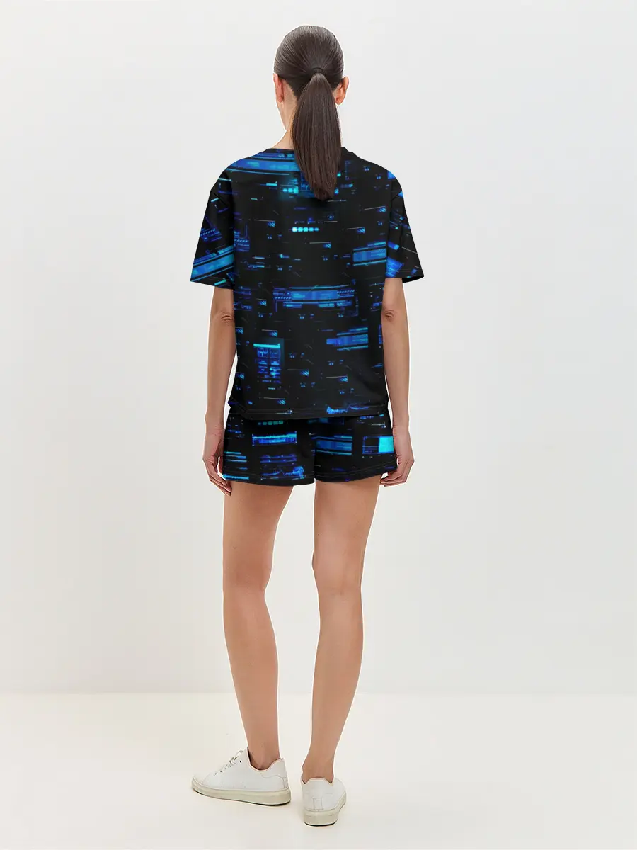 Женская пижама с шортами / Miku в матрице