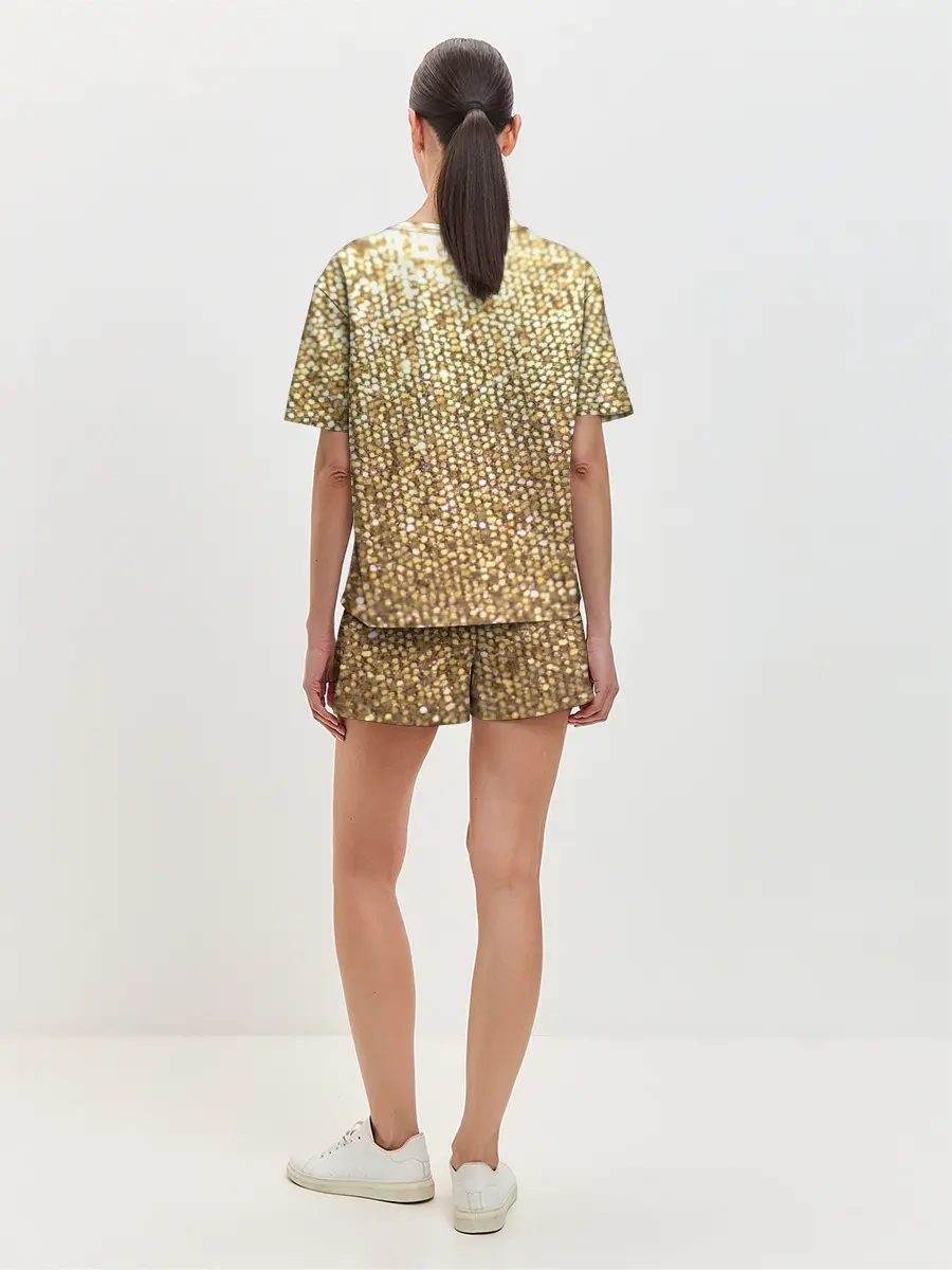 Женская пижама с шортами / Блёстки