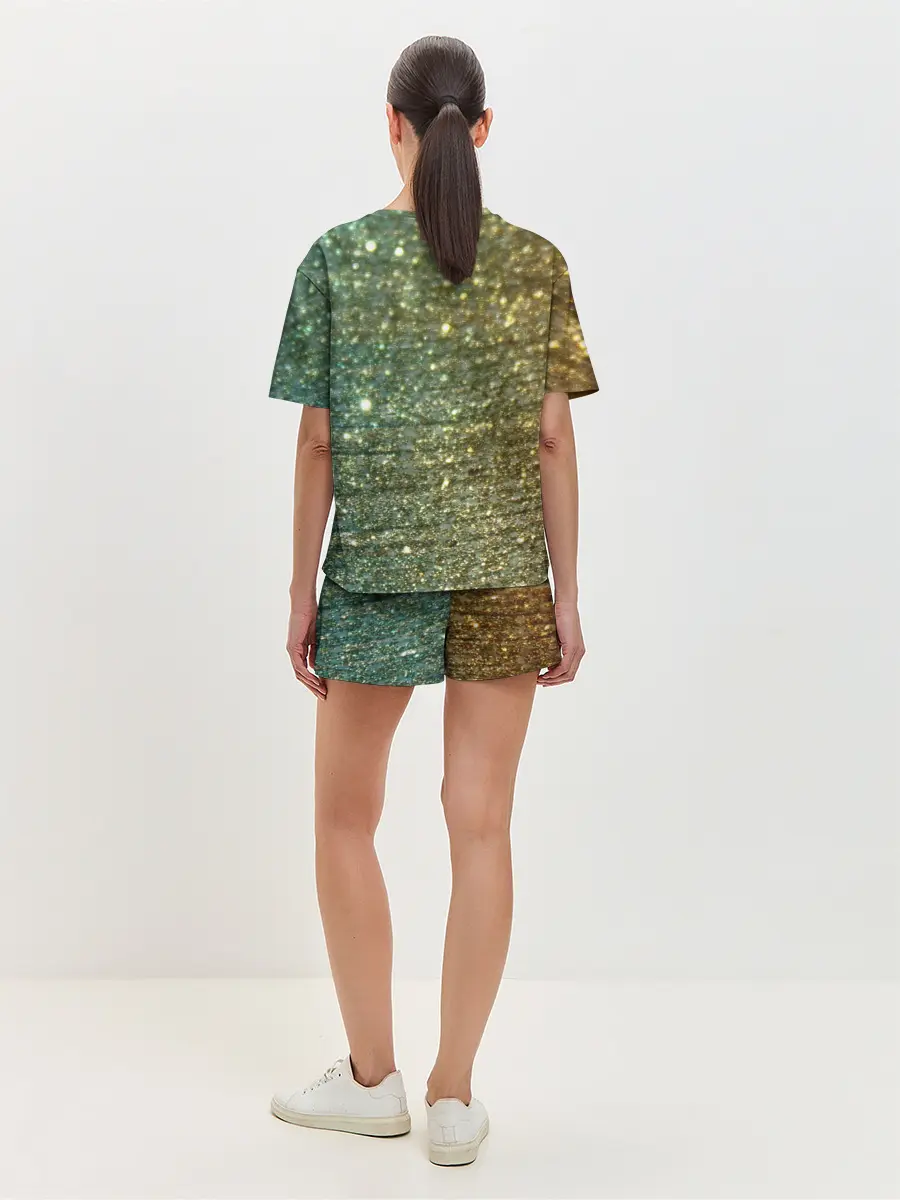 Женская пижама с шортами / Бирюзовый блеск