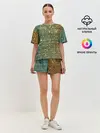 Женская пижама с шортами / Бирюзовый блеск