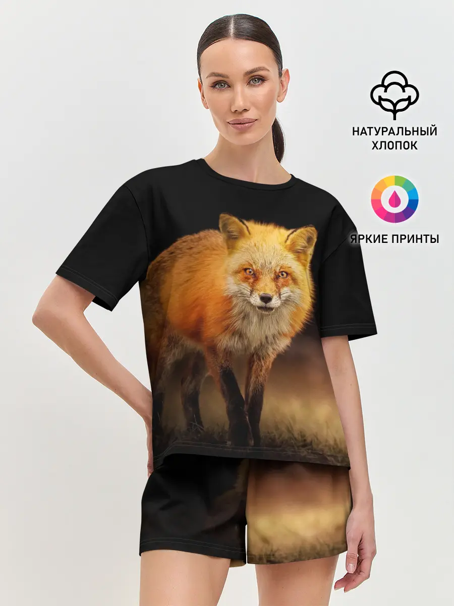 Женская пижама с шортами / Лиса