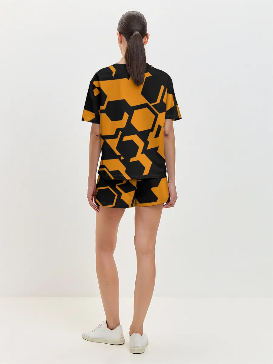 Женская пижама с шортами / КИБЕРПАНК, жёлтый