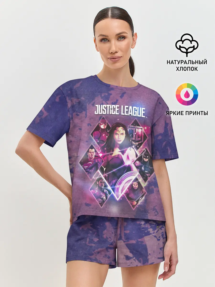 Женская пижама с шортами / Justice League