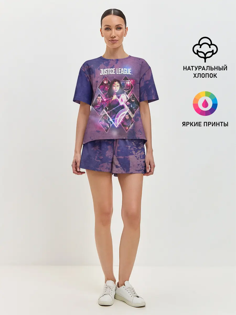Женская пижама с шортами / Justice League
