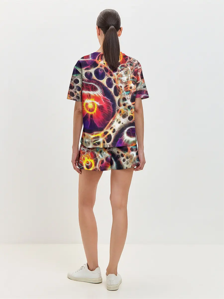 Женская пижама с шортами / Абстракция / Психоделика