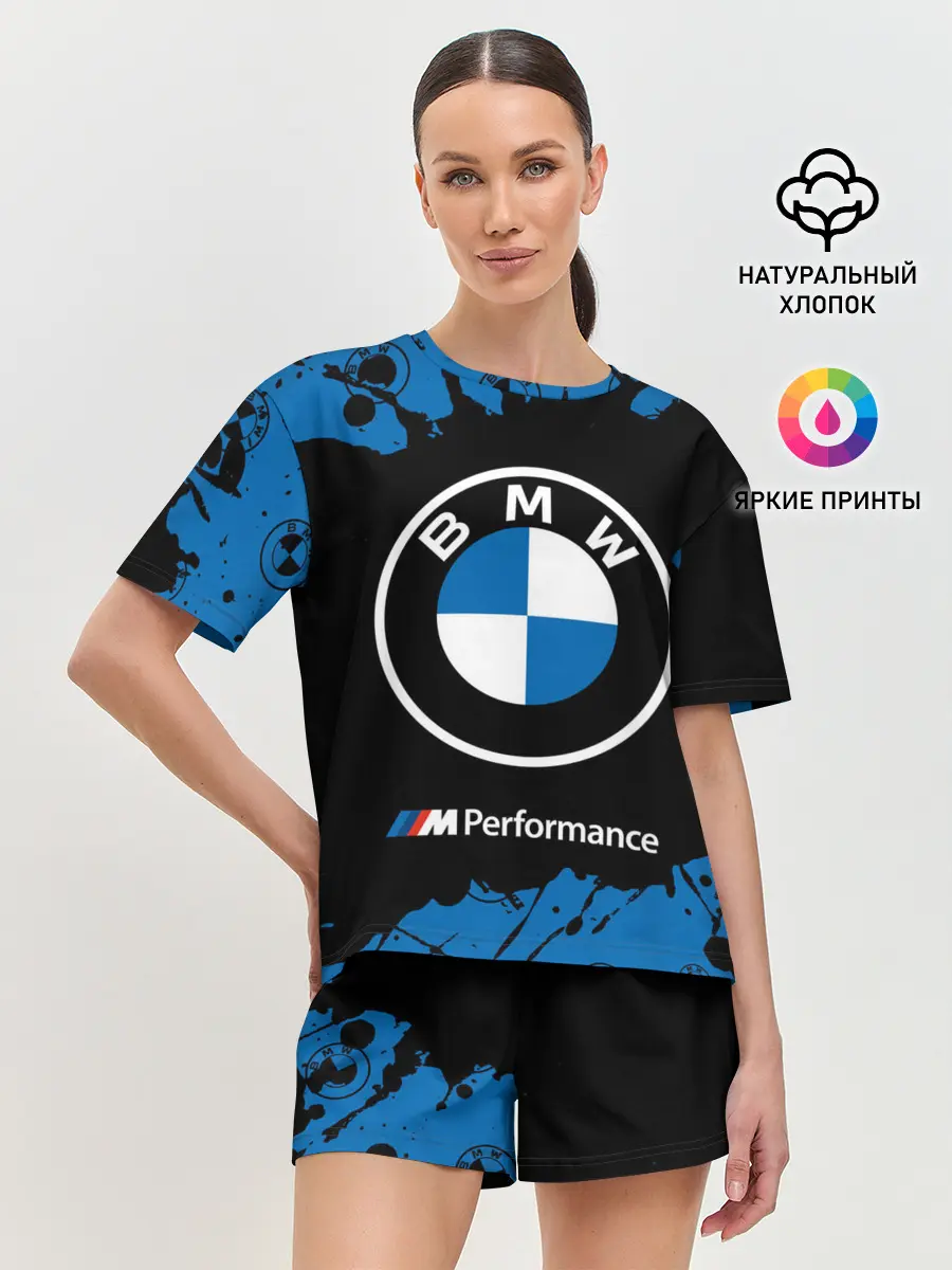 Женская пижама с шортами / BMW / БМВ