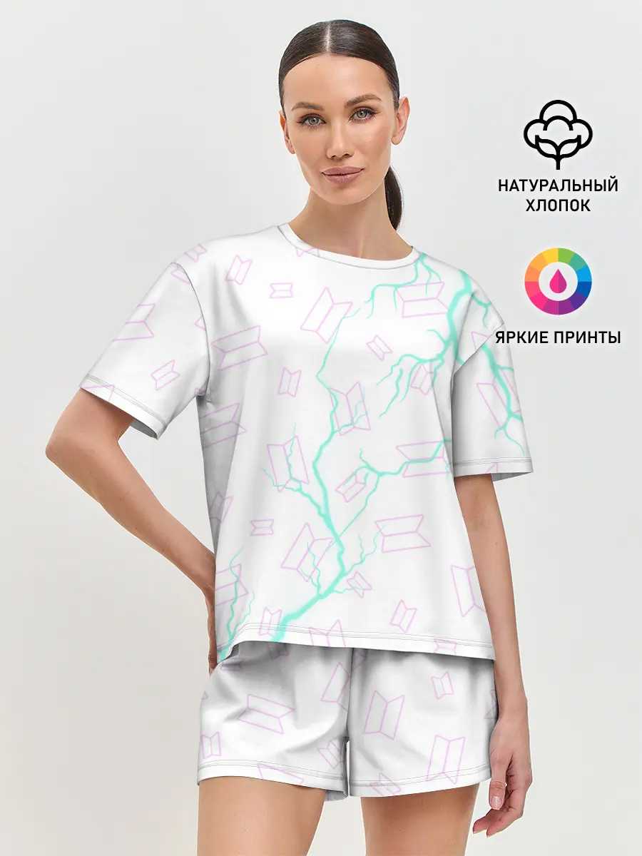 Женская пижама с шортами / BTS / БТС