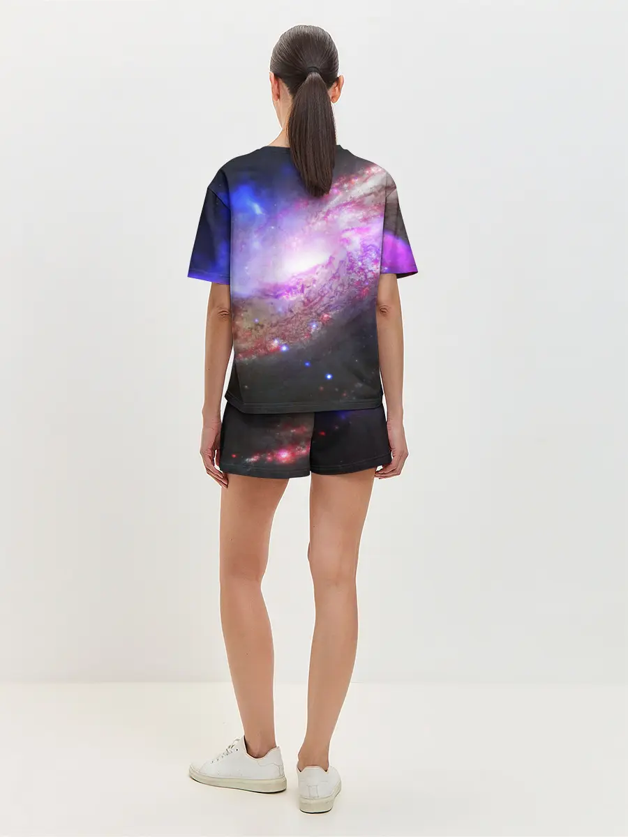 Женская пижама с шортами / Космическая спираль