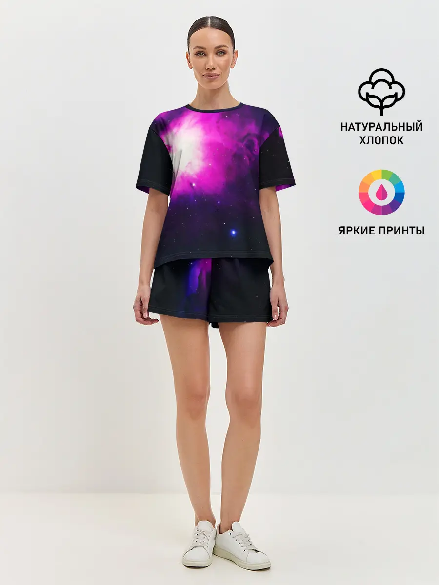 Женская пижама с шортами / Space