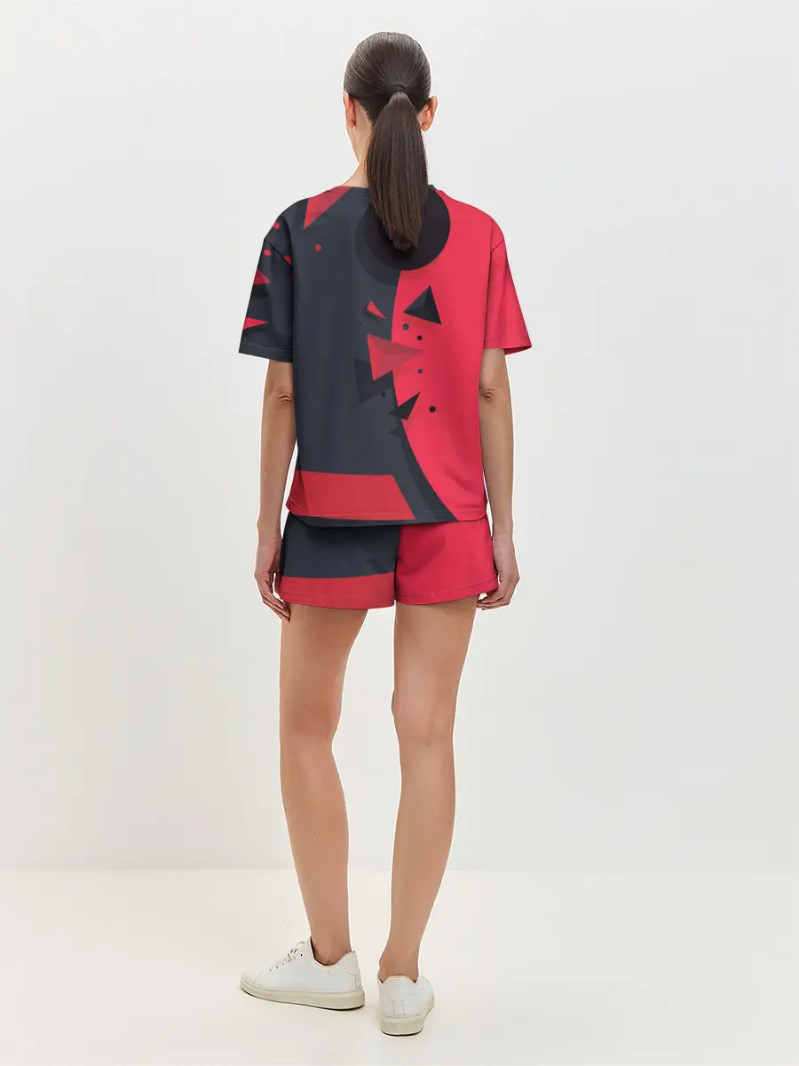 Женская пижама с шортами / KILLA красная