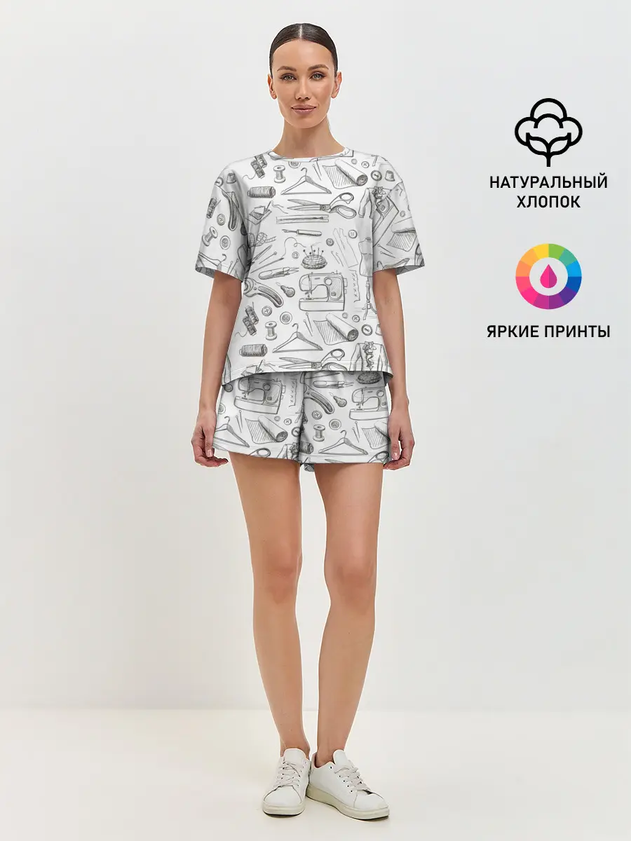 Женская пижама с шортами / для швеи