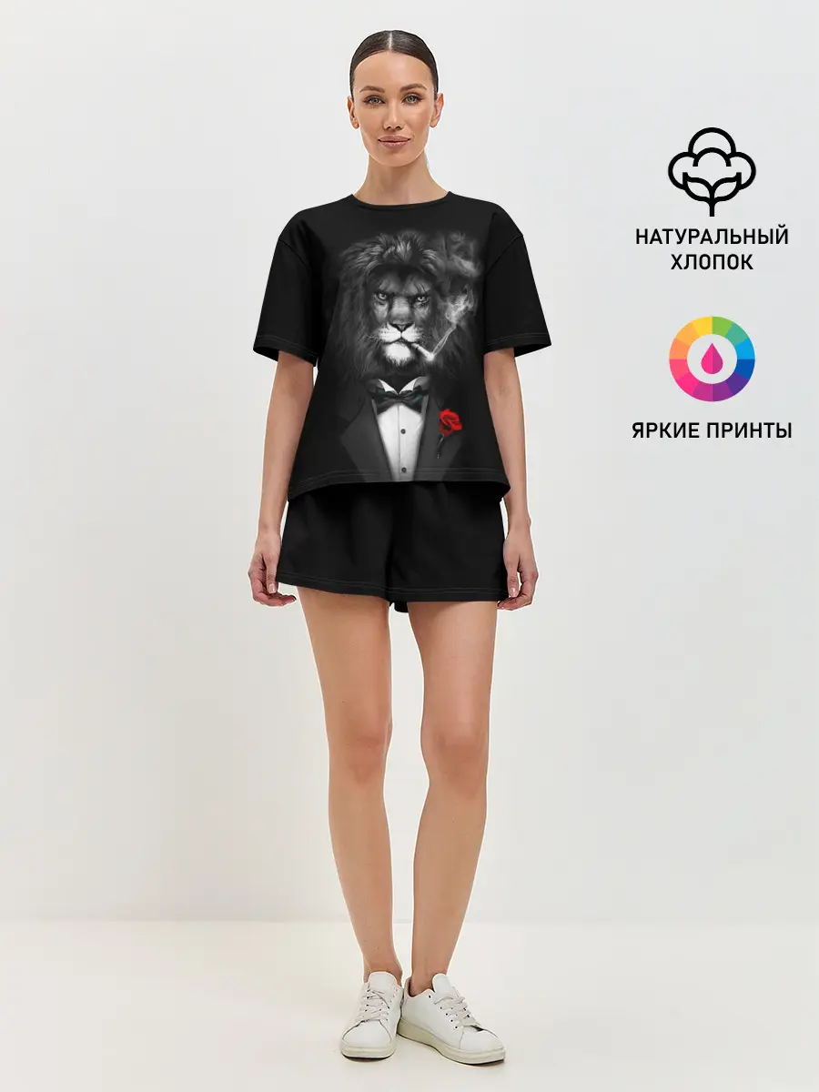 Женская пижама с шортами / Брутальный Лев