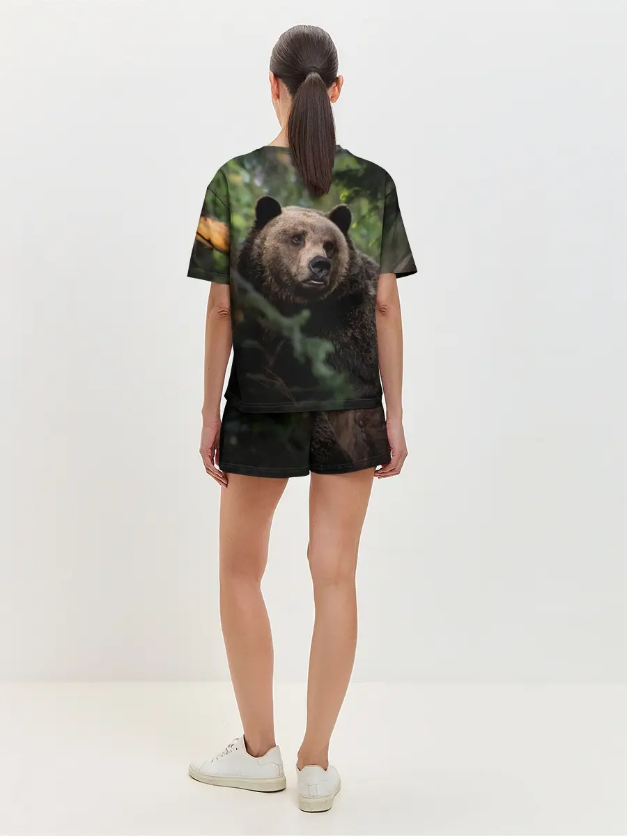 Женская пижама с шортами / Медведь