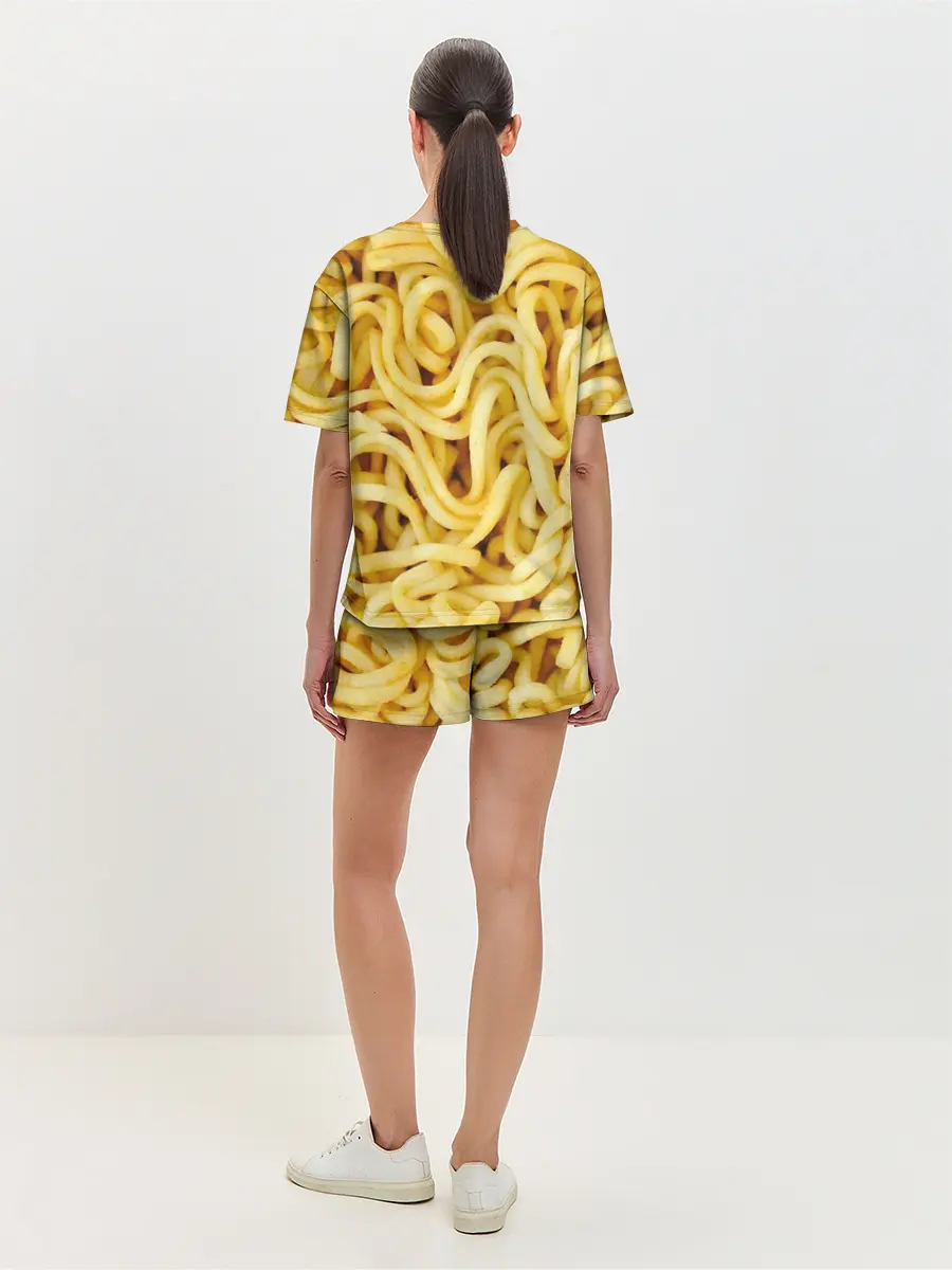 Женская пижама с шортами / Лапша