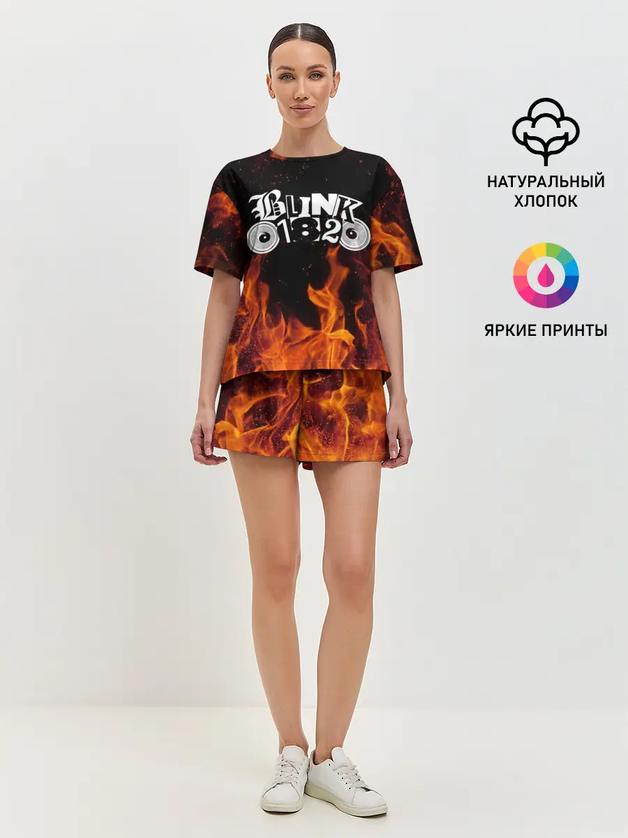 Женская пижама с шортами / Blink 182