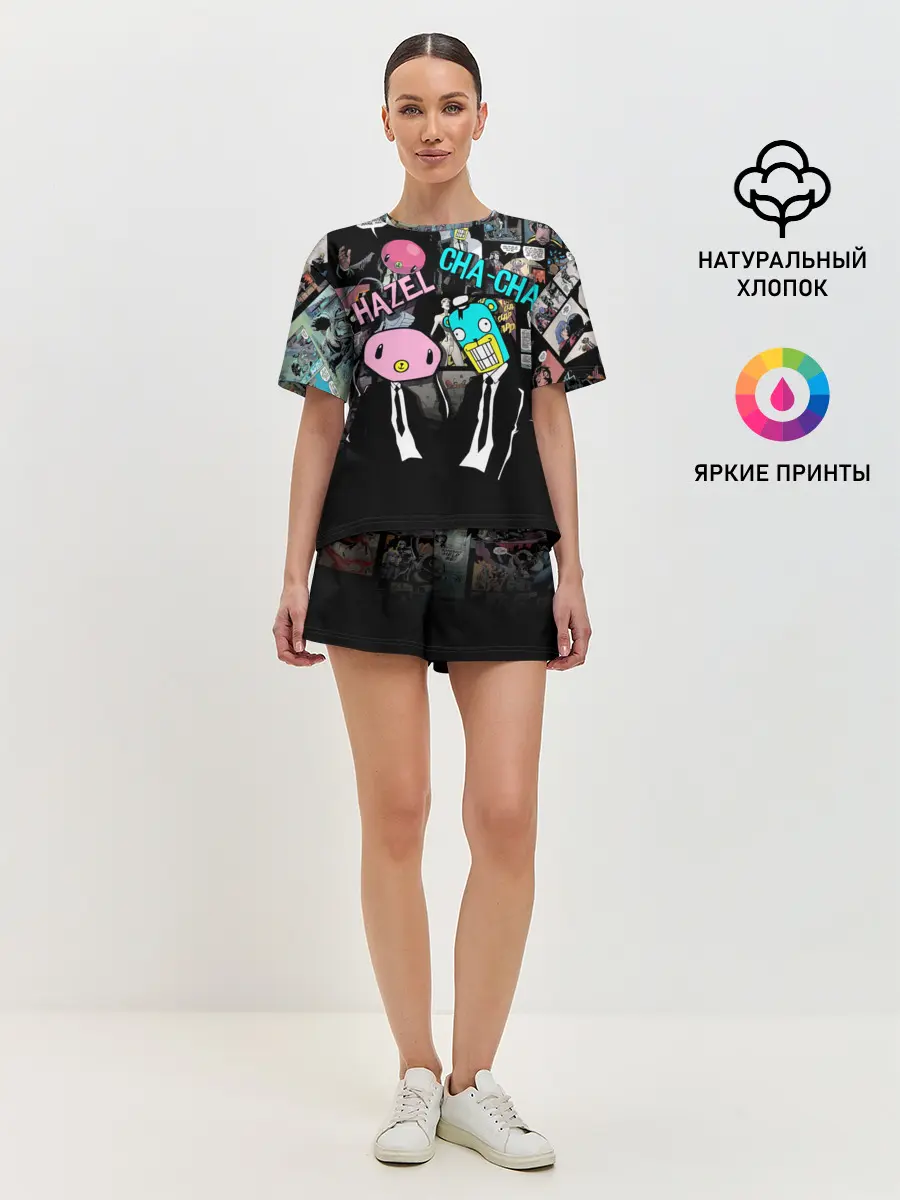 Женская пижама с шортами / Амбрелла, Хэйзел и Ча-Ча
