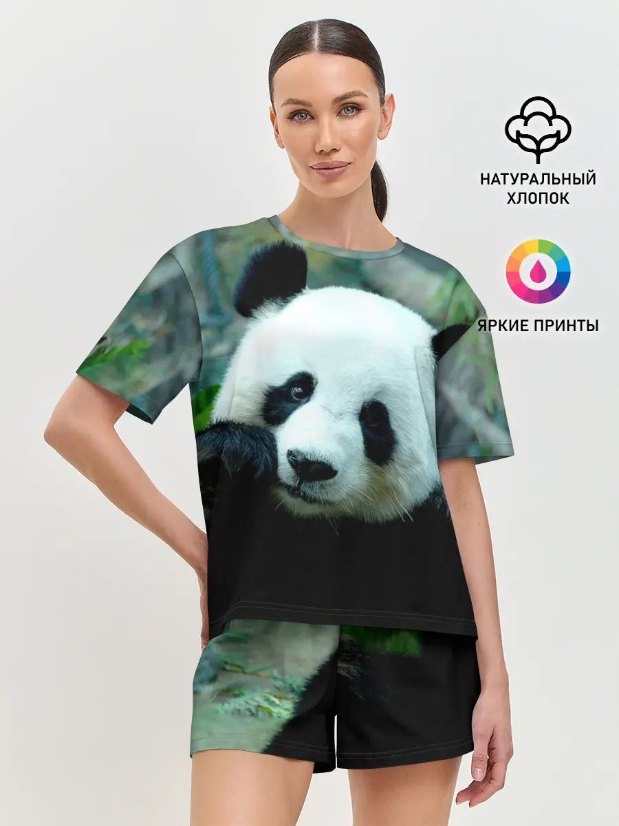 Женская пижама с шортами / Панда