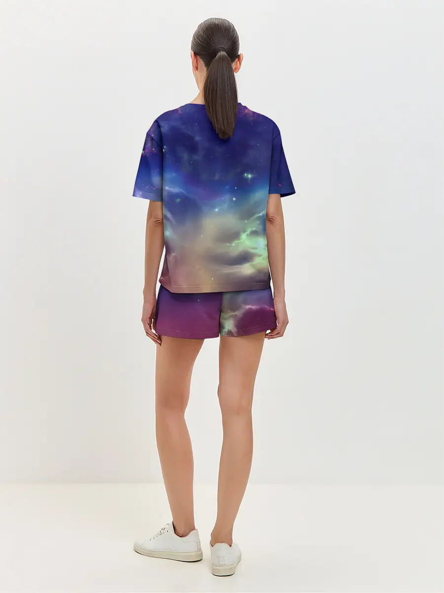 Женская пижама с шортами / Космическое сияние