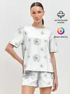 Женская пижама с шортами / Ромашки