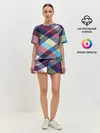 Женская пижама с шортами / Клетка / Текстура в клетку #2