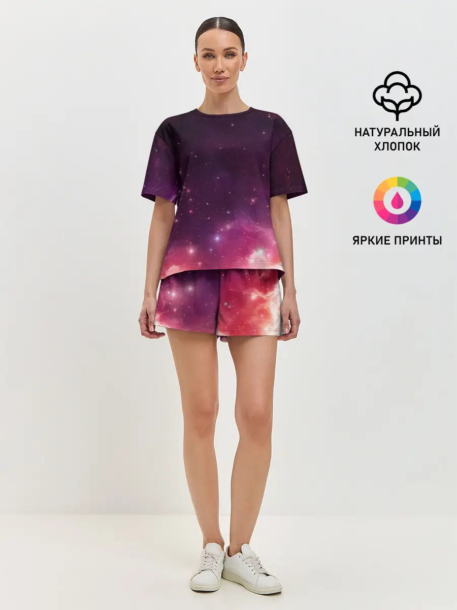 Женская пижама с шортами / Космическая вспышка