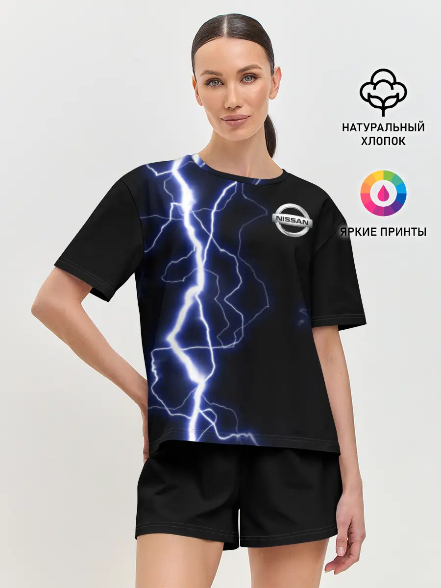 Женская пижама с шортами / NISSAN