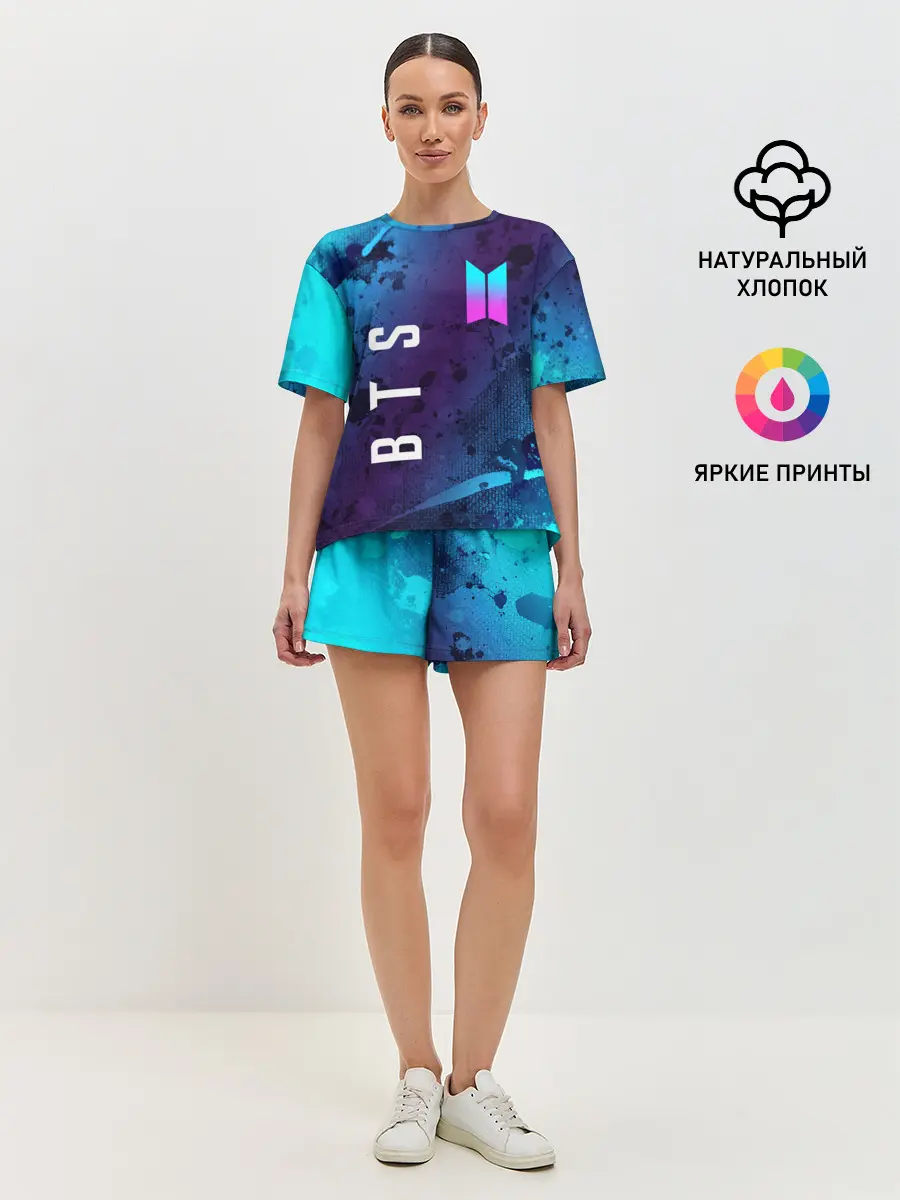 Женская пижама с шортами / BTS / БТС