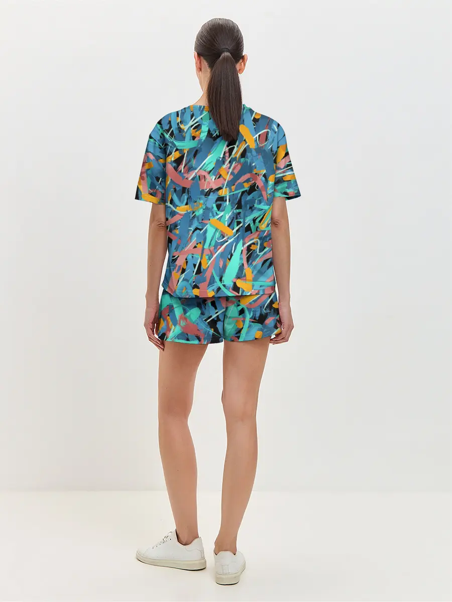 Женская пижама с шортами / Яркие краски