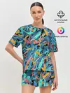 Женская пижама с шортами / Яркие краски
