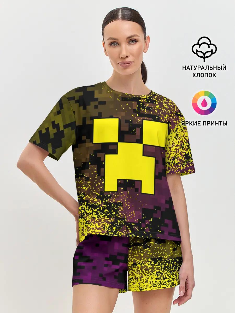 Женская пижама с шортами / MINECRAFT / МАЙНКРАФТ