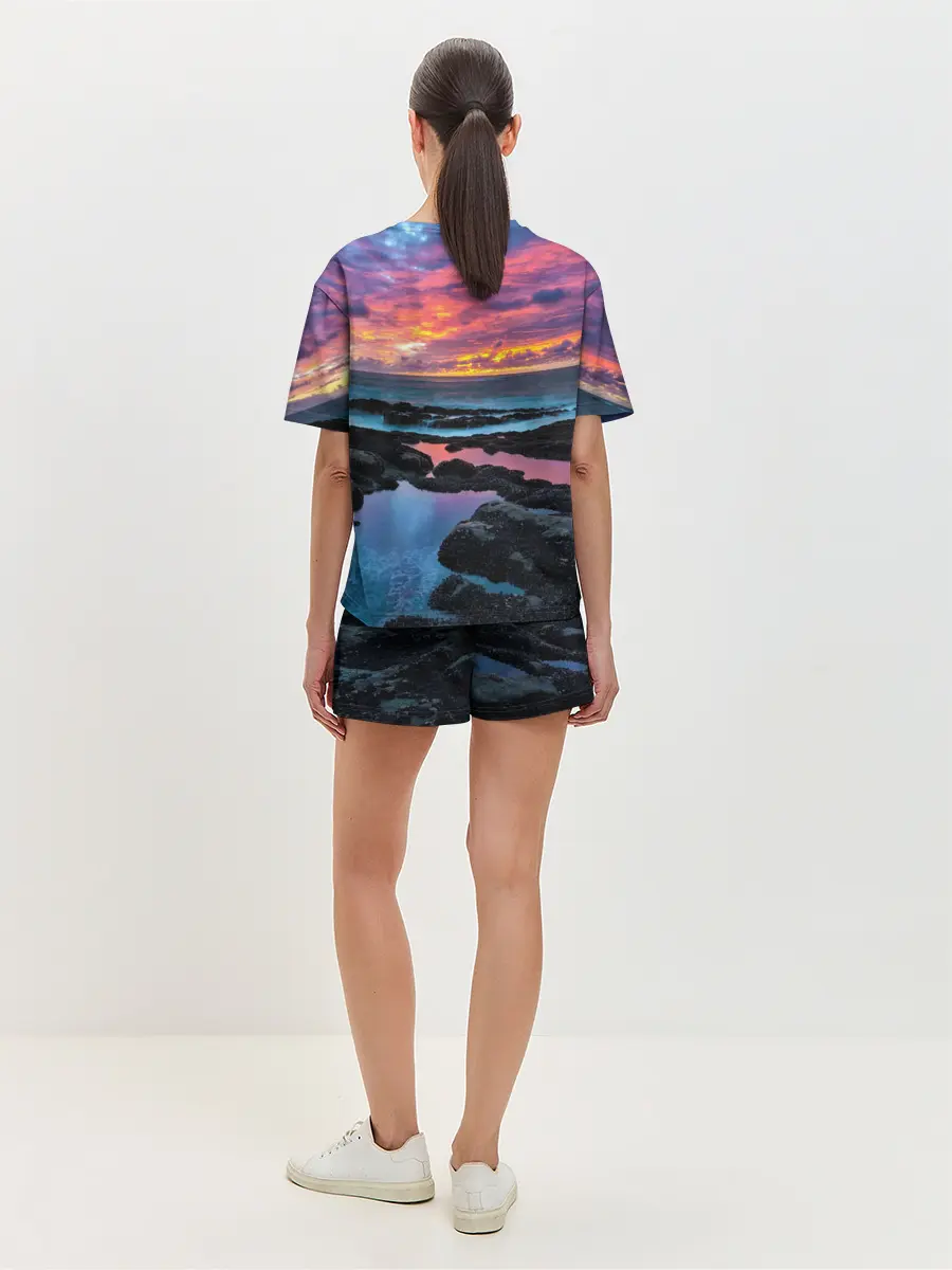 Женская пижама с шортами / Закат