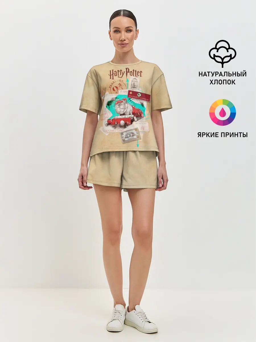 Женская пижама с шортами / Harry Potter Hogwarts Express