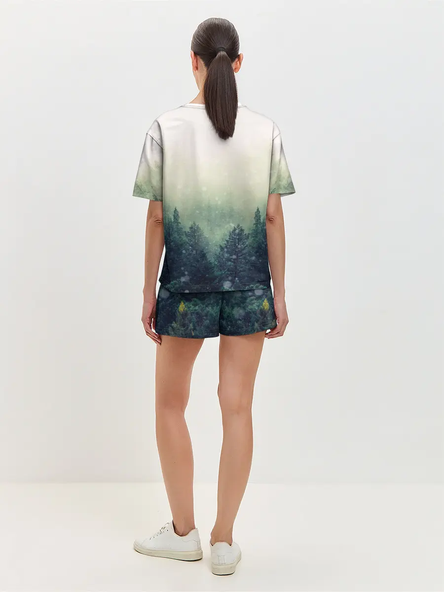 Женская пижама с шортами / Волк