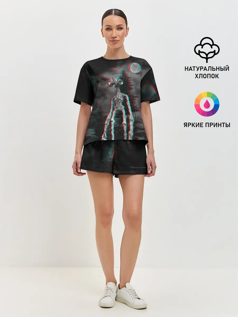 Женская пижама с шортами / Siren Head Horror