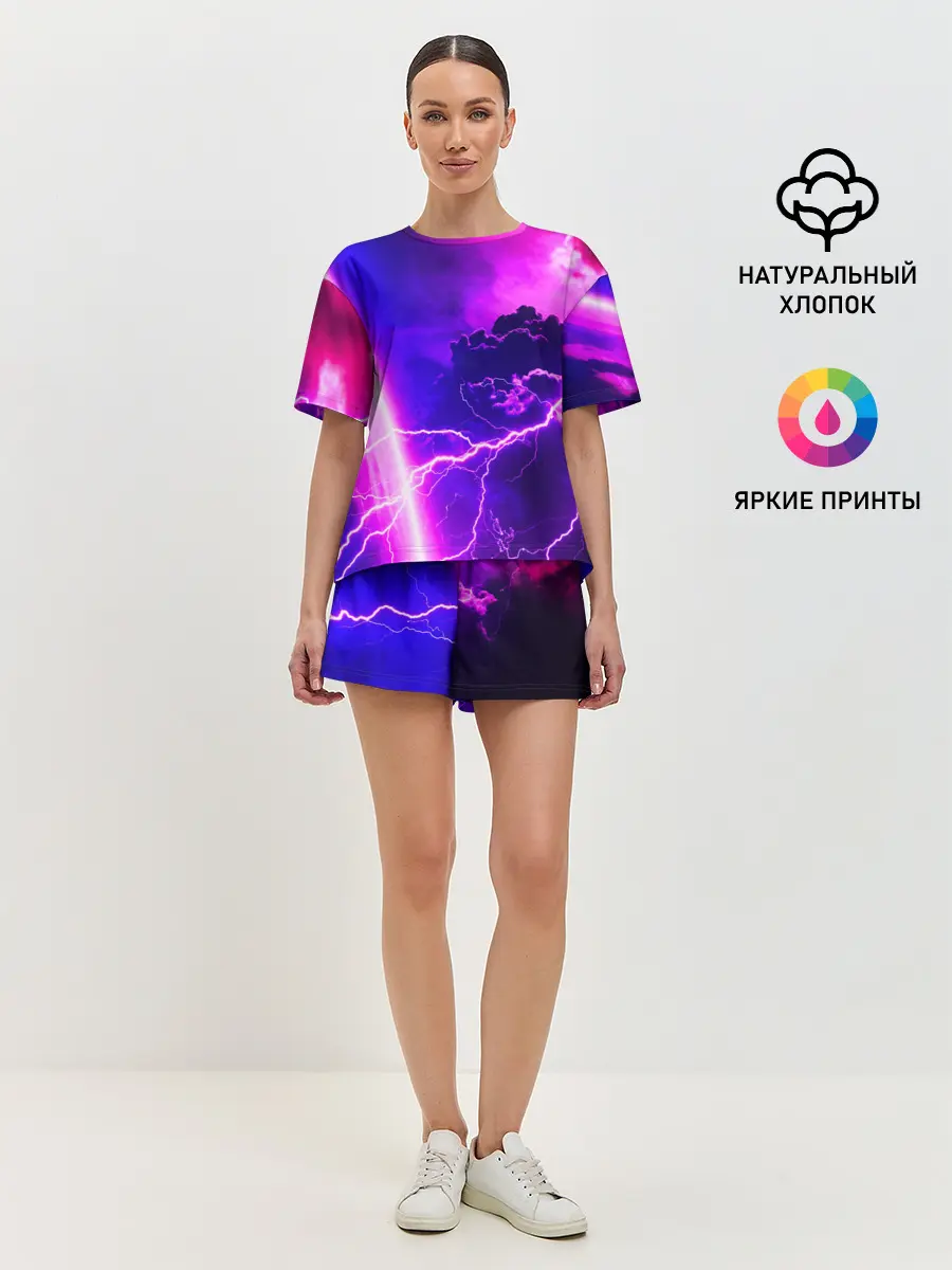 Женская пижама с шортами / Гроза