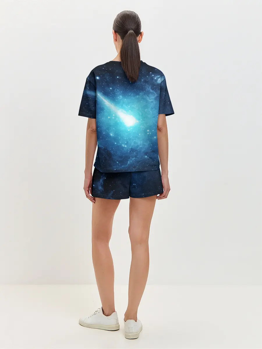 Женская пижама с шортами / Комета