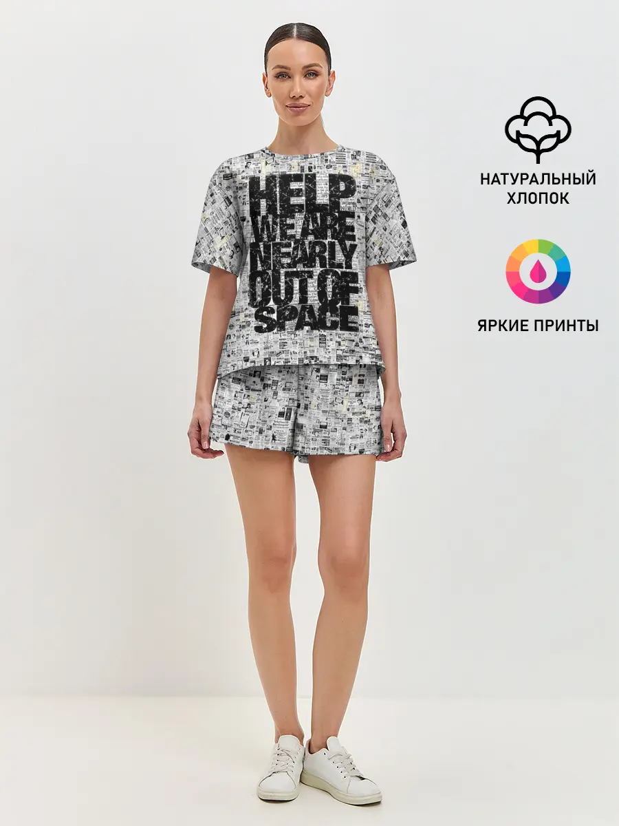 Женская пижама с шортами / Пресса