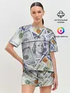 Женская пижама с шортами / Доллары