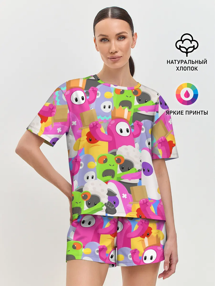 Женская пижама с шортами / Fall Guys