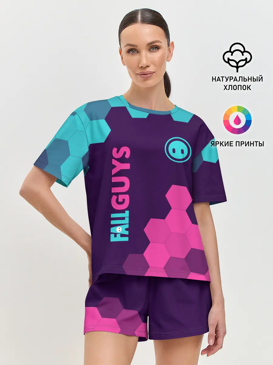 Женская пижама с шортами / FALL GUYS / ФОЛ ГАЙС