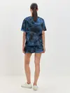 Женская пижама с шортами / Синяя паутина