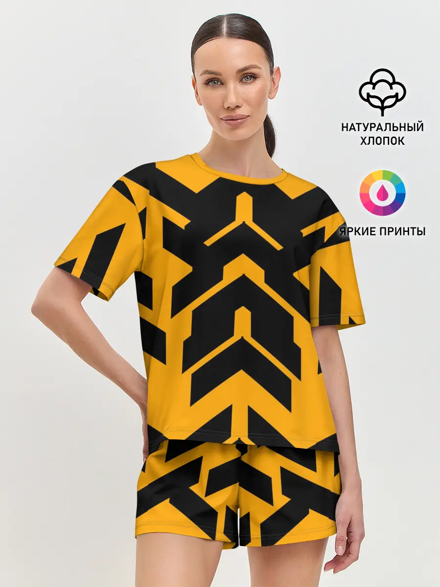 Женская пижама с шортами / геометрия концепт