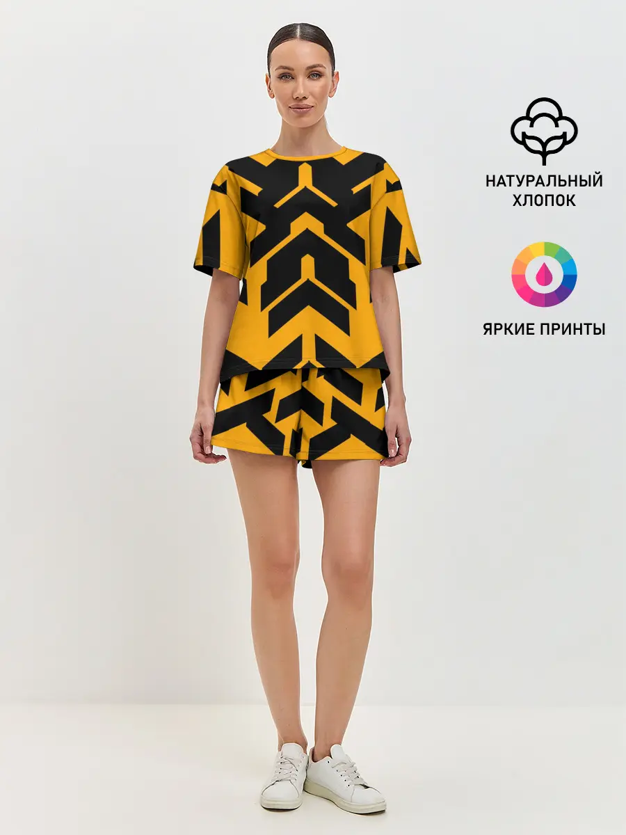 Женская пижама с шортами / геометрия концепт